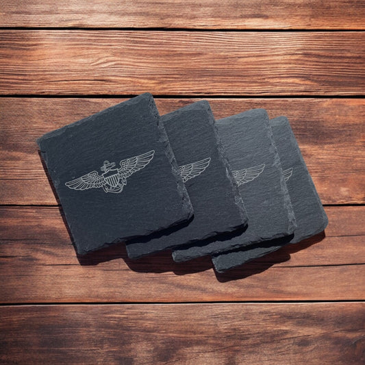 Naval Aviator Slate Coasters  - Set of 4